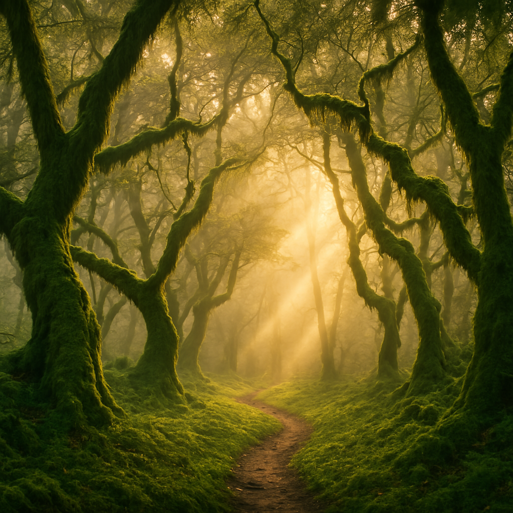 Enchanted Paths: The Fairy Forest at Dawn