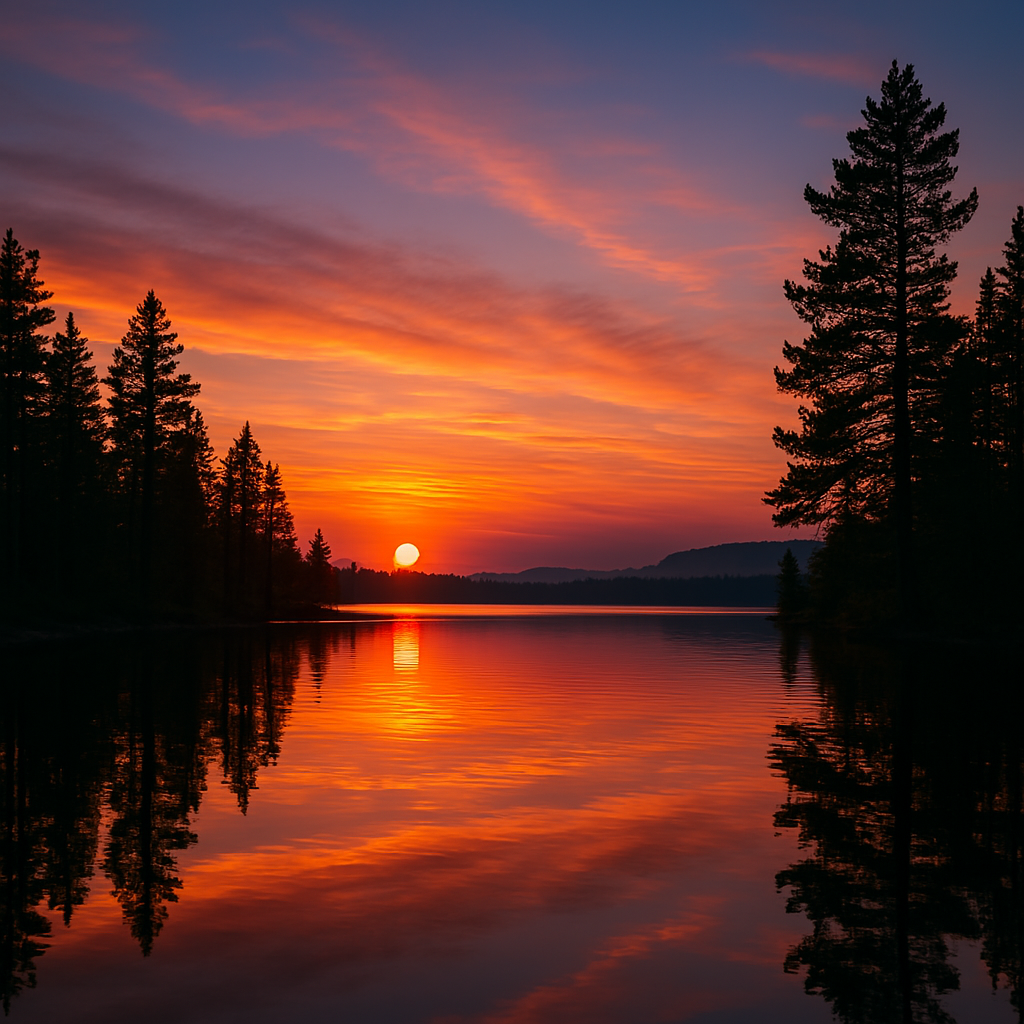 Golden Lake at Sunset