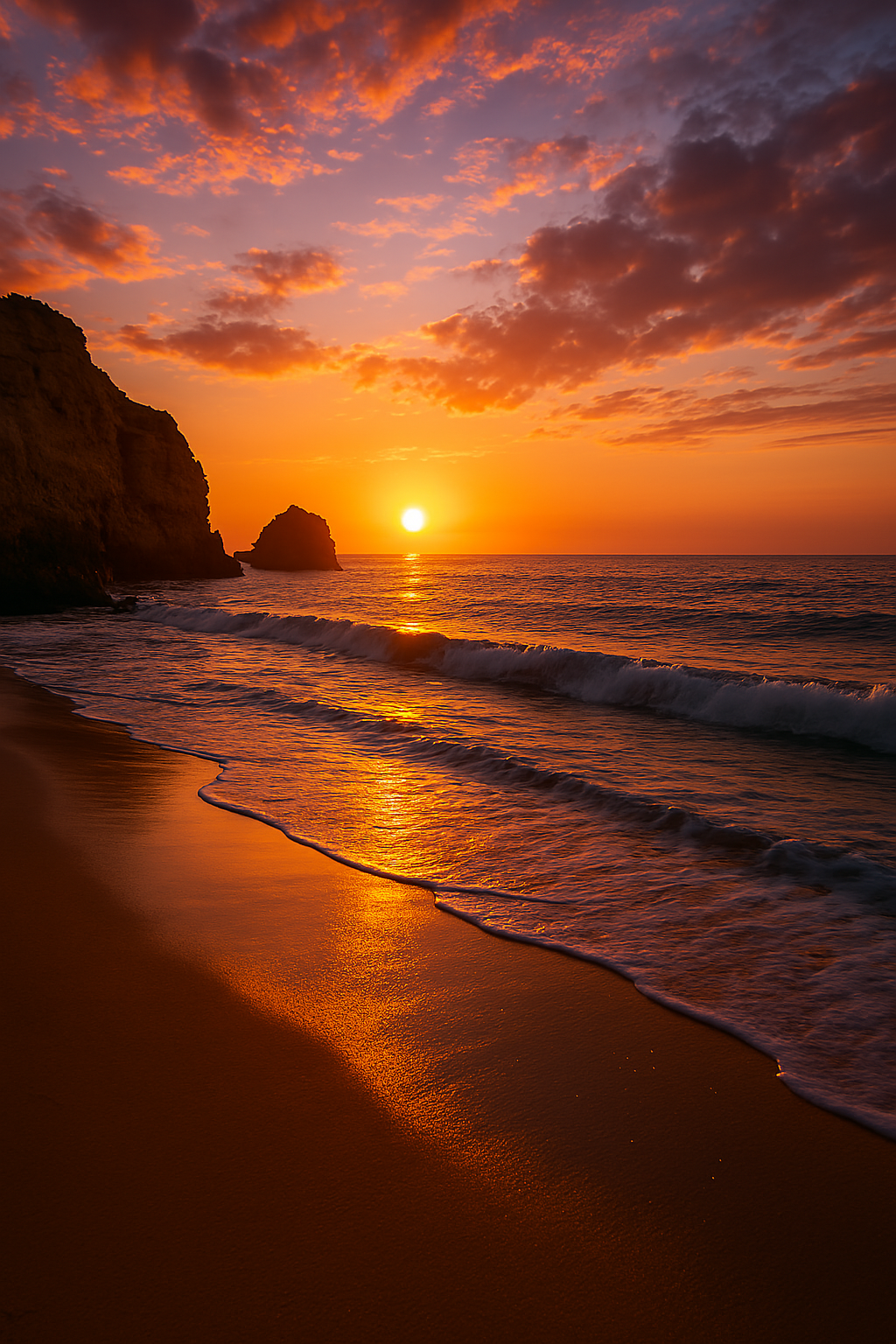Majestic Beach at Golden Hour